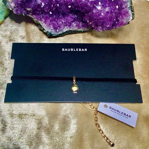 NWT/CARD BaubleBar Clara Velvet Crystal Choker - Picture 3 of 8